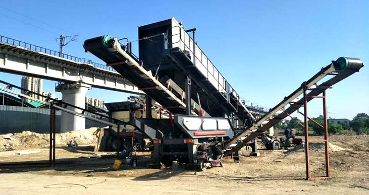 HX粗破輪胎系列移動破碎站案例